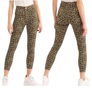 We The Free Leopard Print High Rise Ankle Pants Sz 29